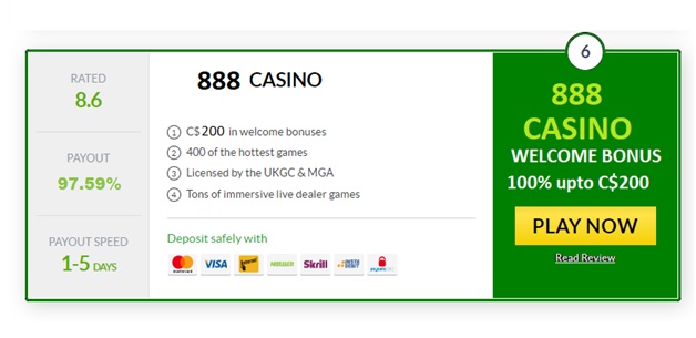 888 casino - live