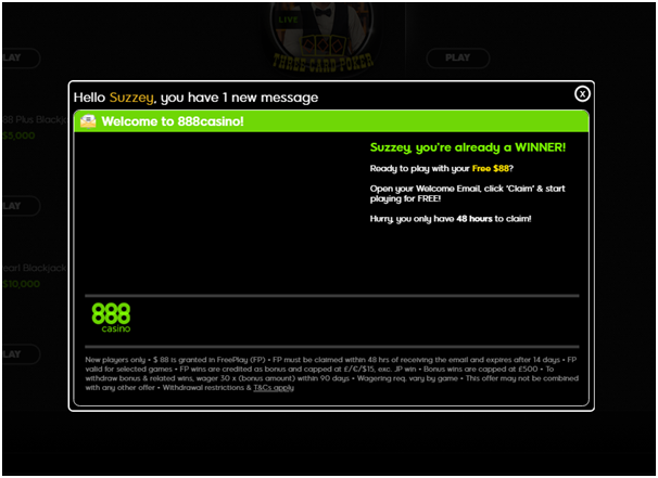 888 casino- no deposit