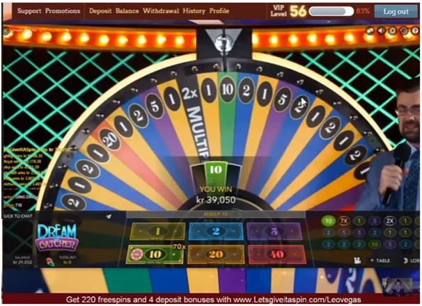 Dream Catcher- Live Casino Game