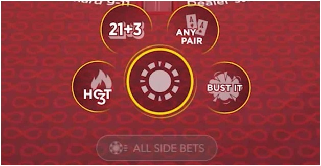 Hot 3 side bet in Blackjack