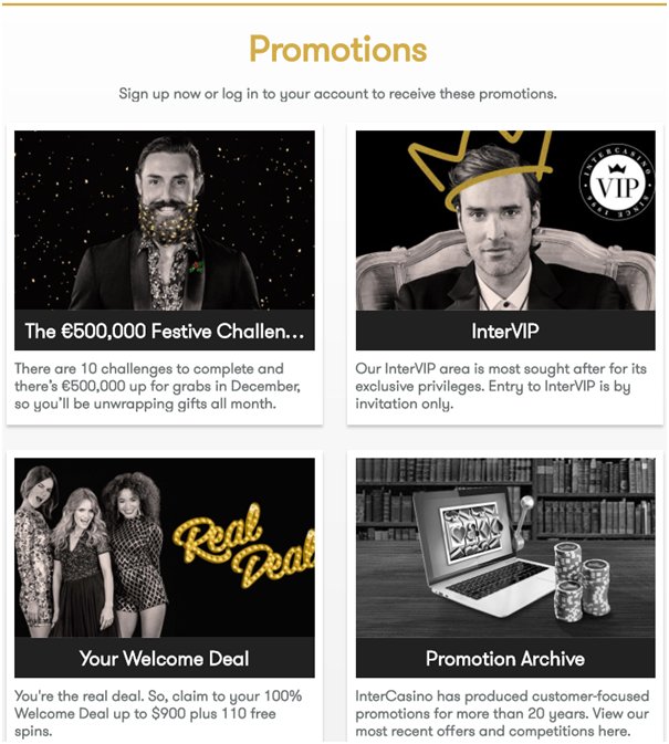 Intercasino-Promotions