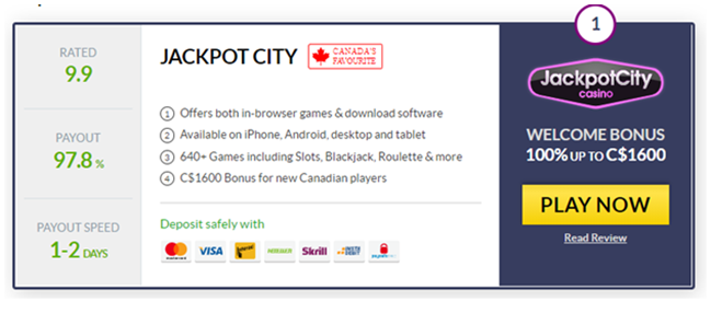 Jackpot City Casino- Live