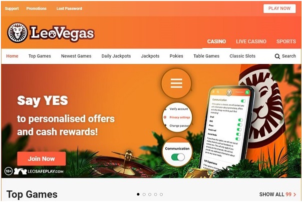 Leo Vegas casino Canada deposits and withdrawals