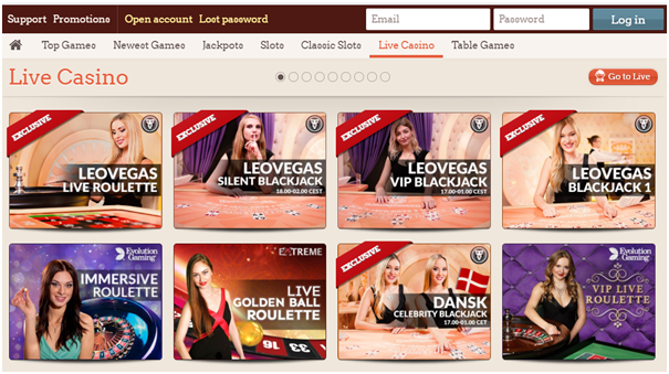 leo vegas live casino