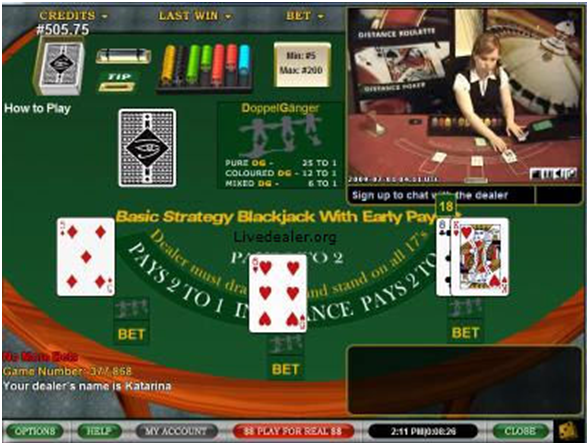 Live Blackjack with early Payouts