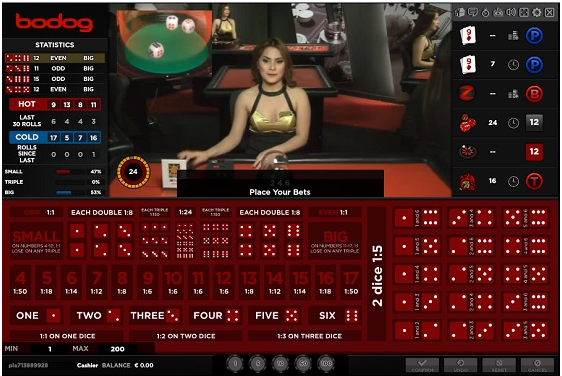 Live Sic Bo from Bodog 88