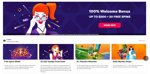 Partycasino - Bonus offers