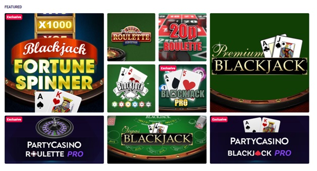 Partycasino - Table games