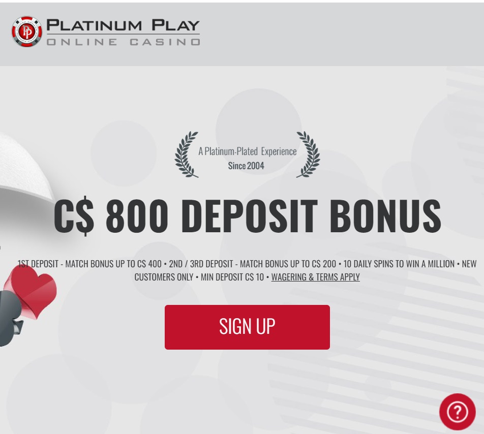 Platinum Play bonus offer