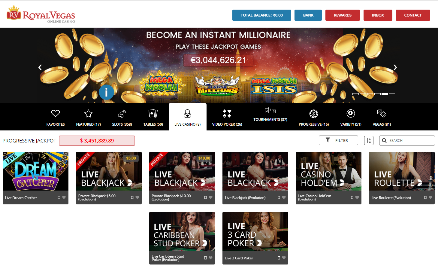 Royal Vegas Live Casino Canada
