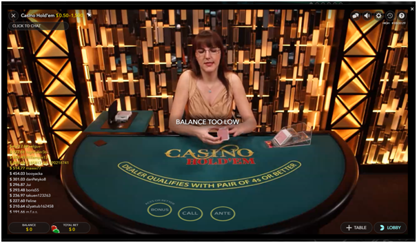 Ruby Fortune live dealer games