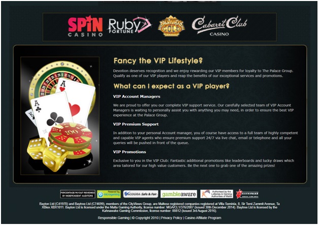 Spin Casino Live Canada - VIP Bonus