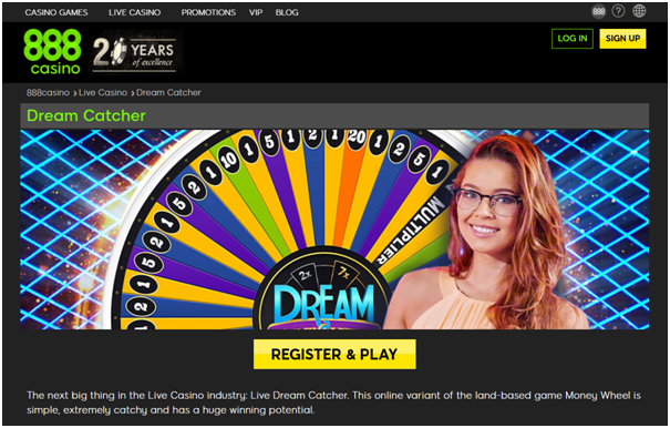 Where to play Dream catcher live casino