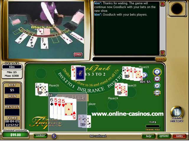 Live Blackjack Casino Tropez