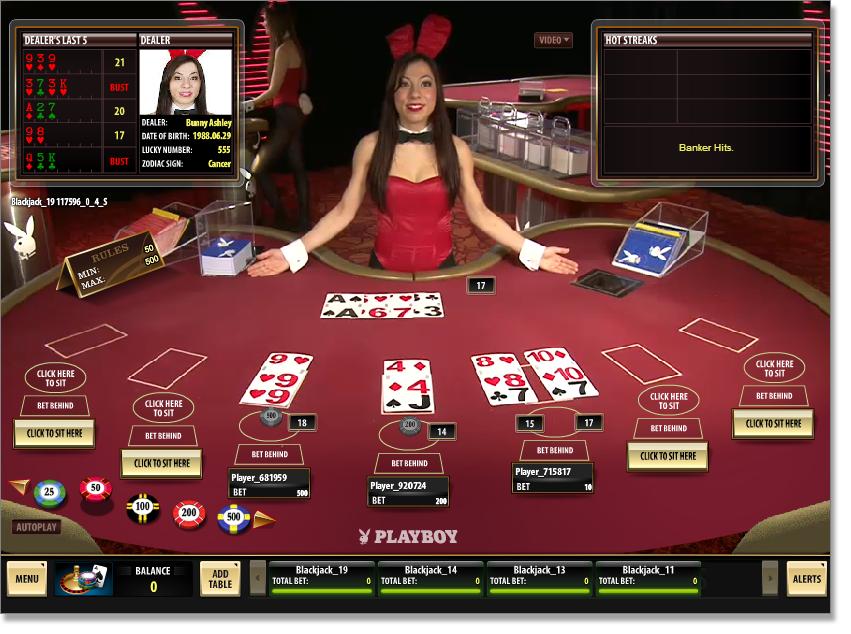 Live Dealer Blackjack at AllSlots